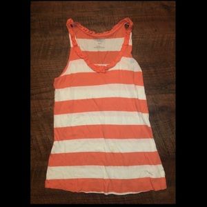 Orange and white striped tank top